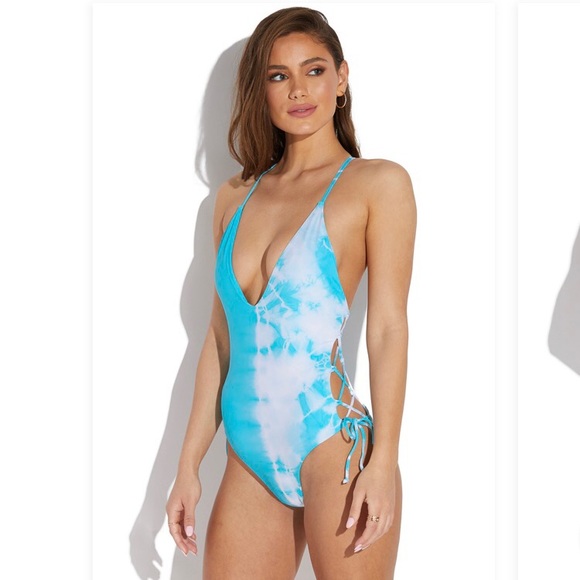 NWT S Dippin’ Daisy’s Tie-Dye Side Tie One Piece - Picture 10 of 13